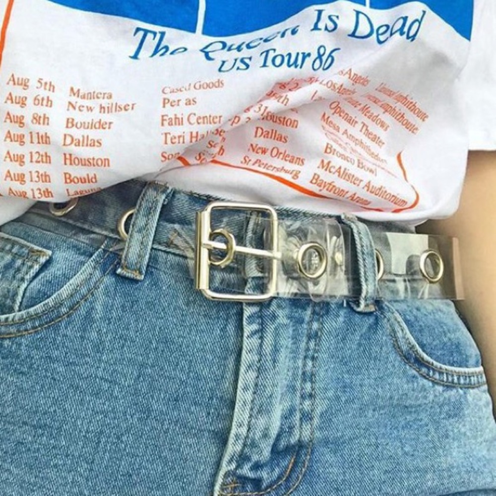 Clear PVC single grommet belt